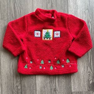 The MayPair Company Vintage Toddler Christmas Fleece Jacket Red Holiday 18 Month